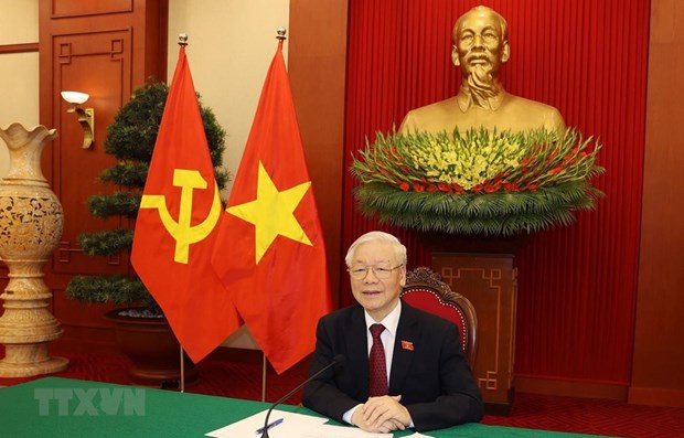 Party chief holds phone talks with Russian President